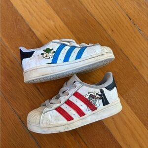 Star Wars X Adidas Kids Sneakers with Red and Blue Stripes